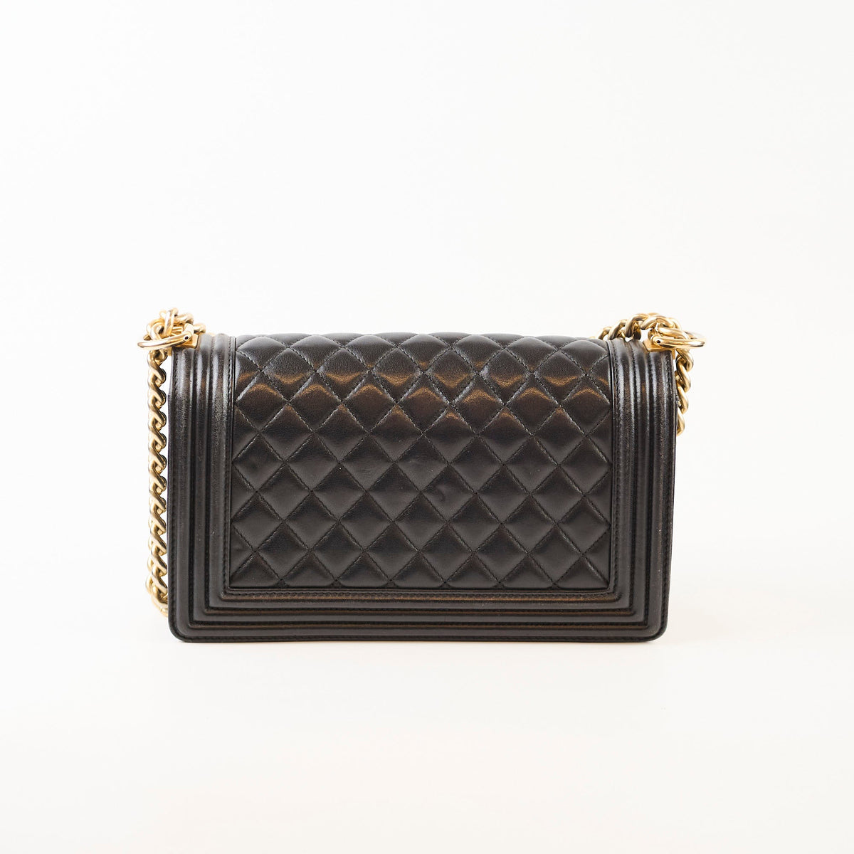 Chanel Old Medium Boy Bag Black - photo 2