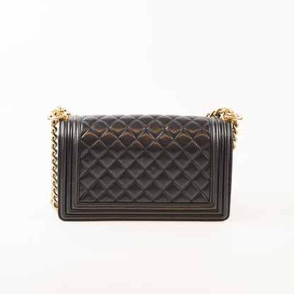 Chanel Old Medium Boy Bag Black - photo 2