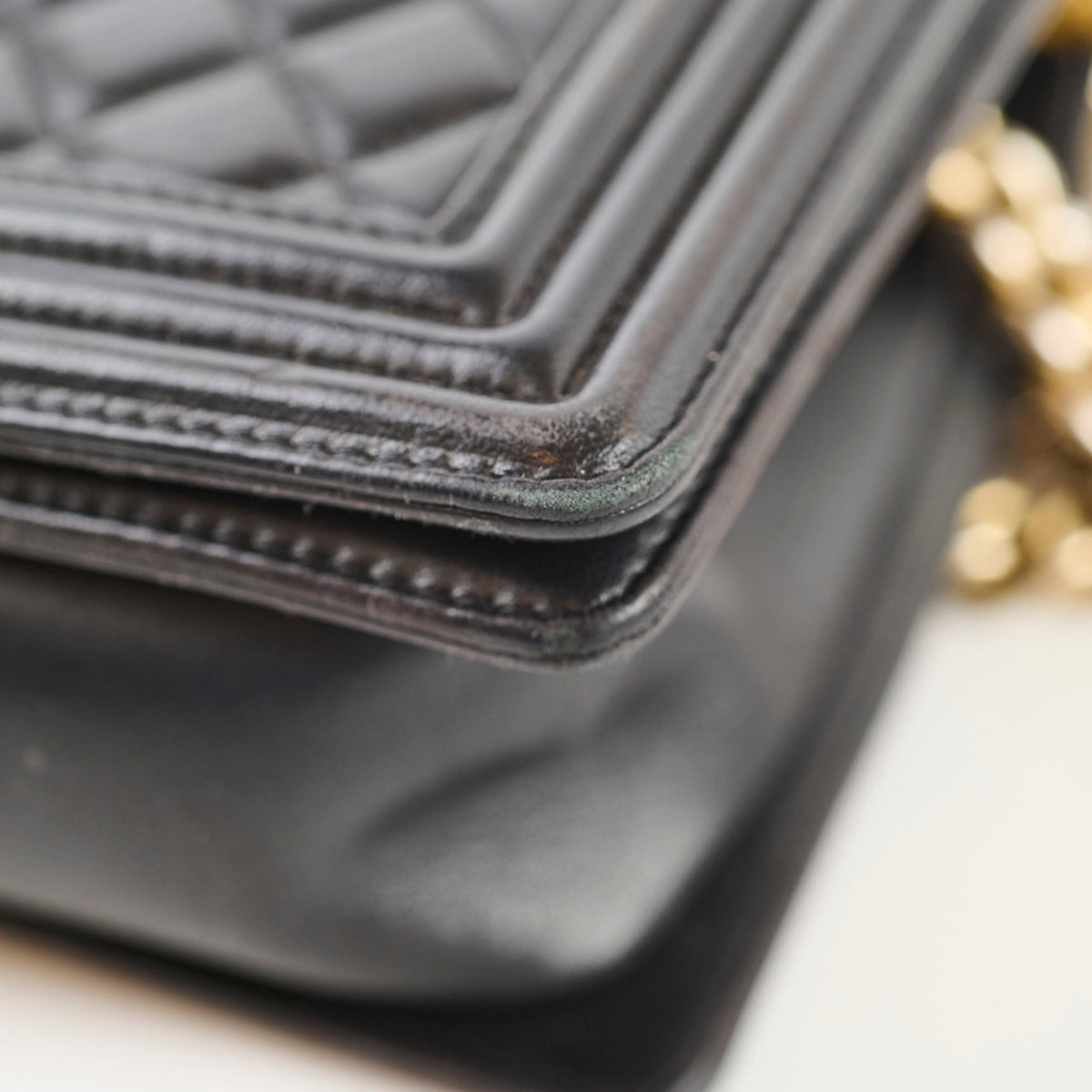 Chanel Old Medium Boy Bag Black - photo 13