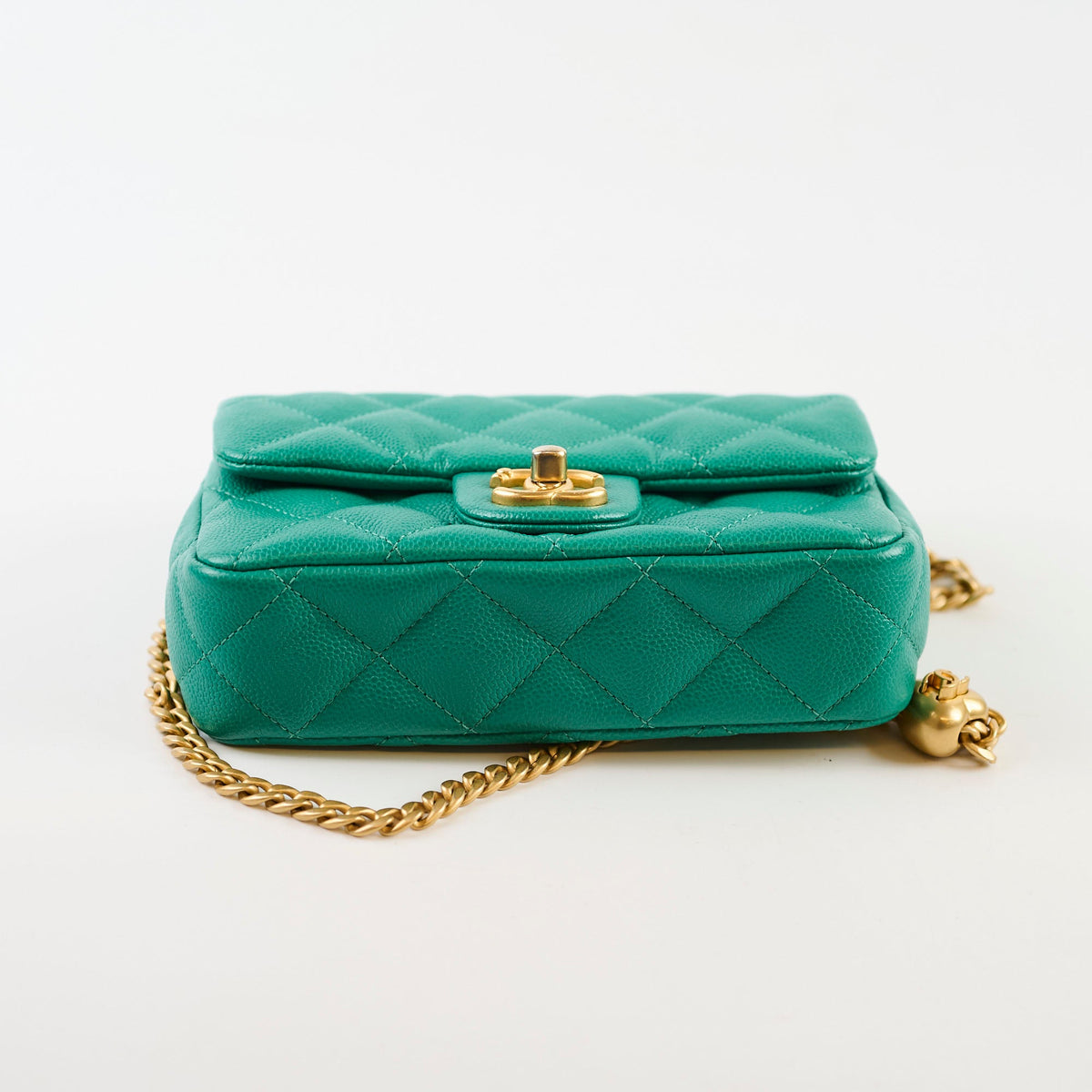 Chanel Mini Sweetheart Flap Green Caviar - photo 3