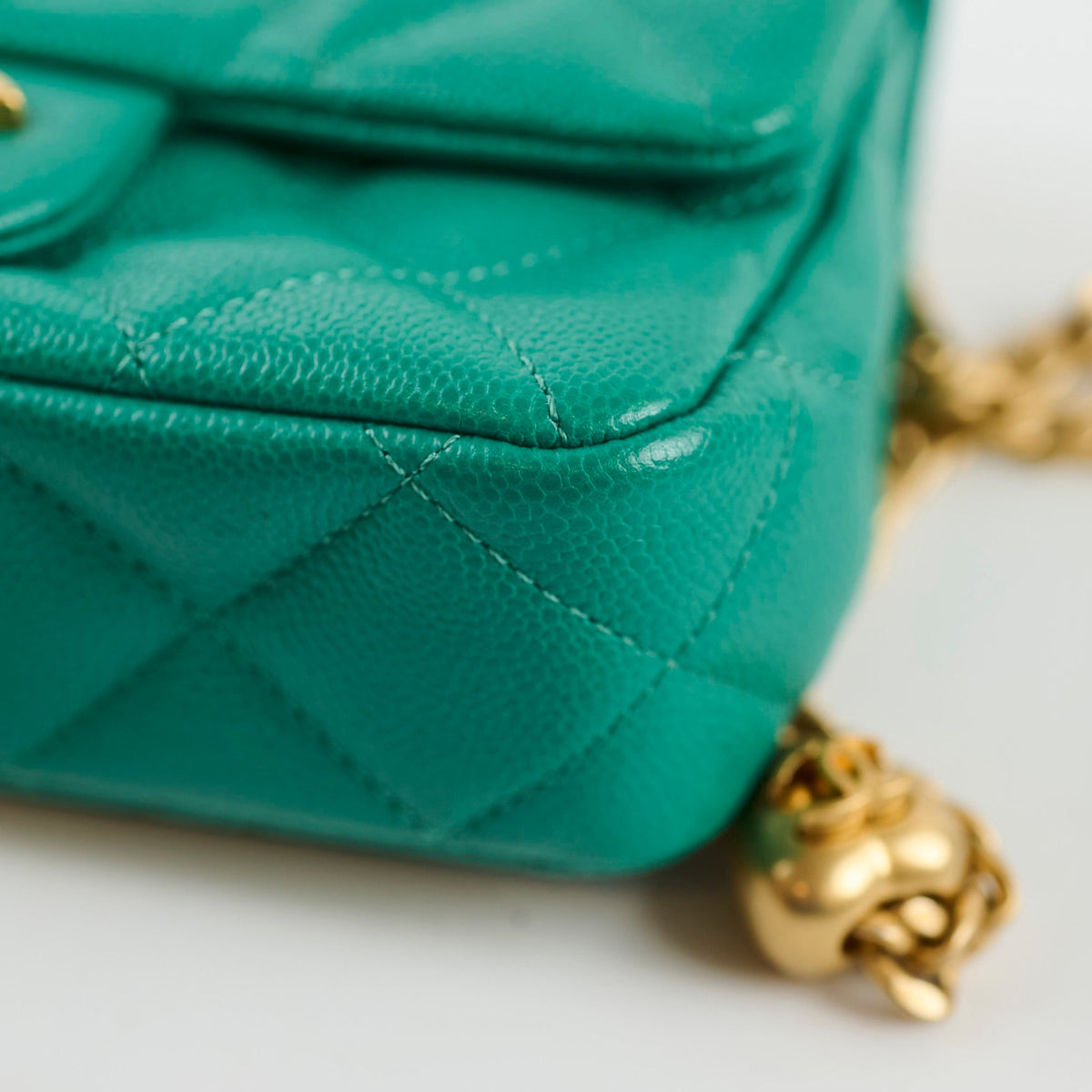 Chanel Mini Sweetheart Flap Green Caviar - photo 9