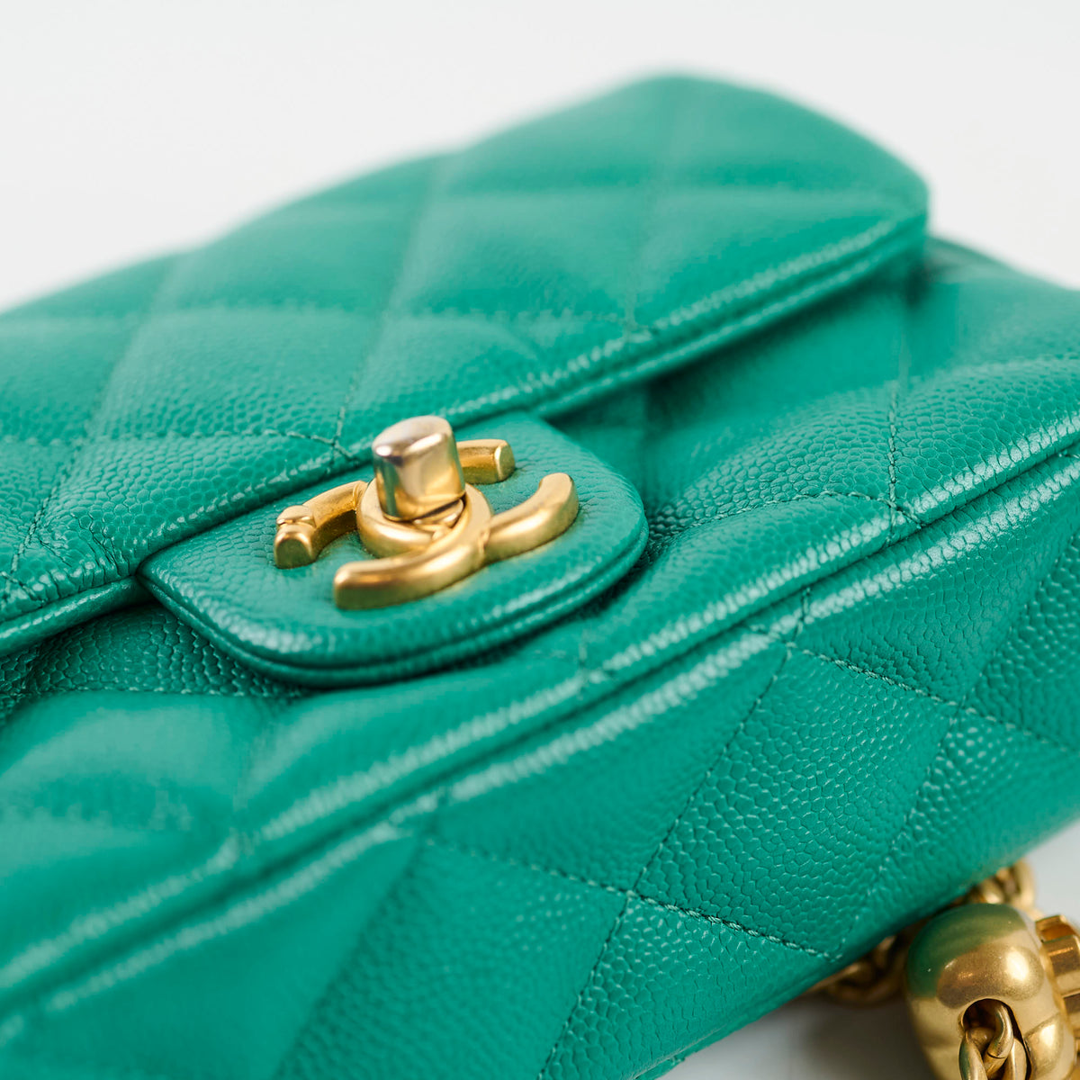 Chanel Mini Sweetheart Flap Green Caviar - photo 10
