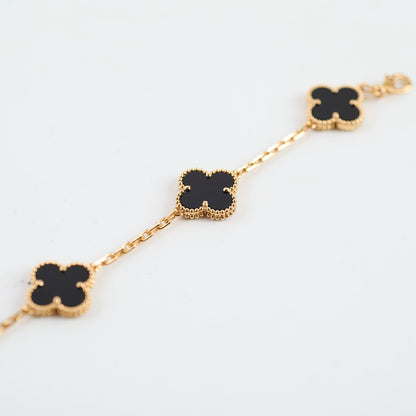 Van Cleef & Arpels VCA Vintage Onyx 5 Motif Bracelet 2025 - photo 5