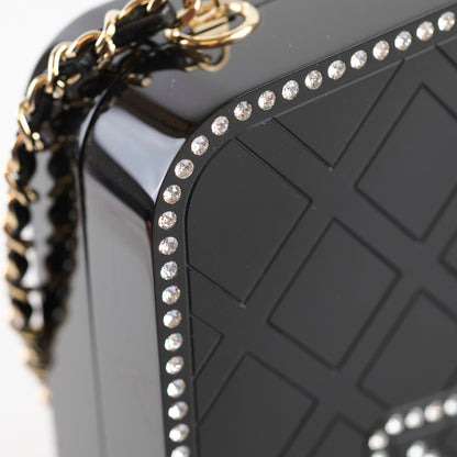 Chanel Runway Resin Crystal Pearl Clutch Black - photo 5