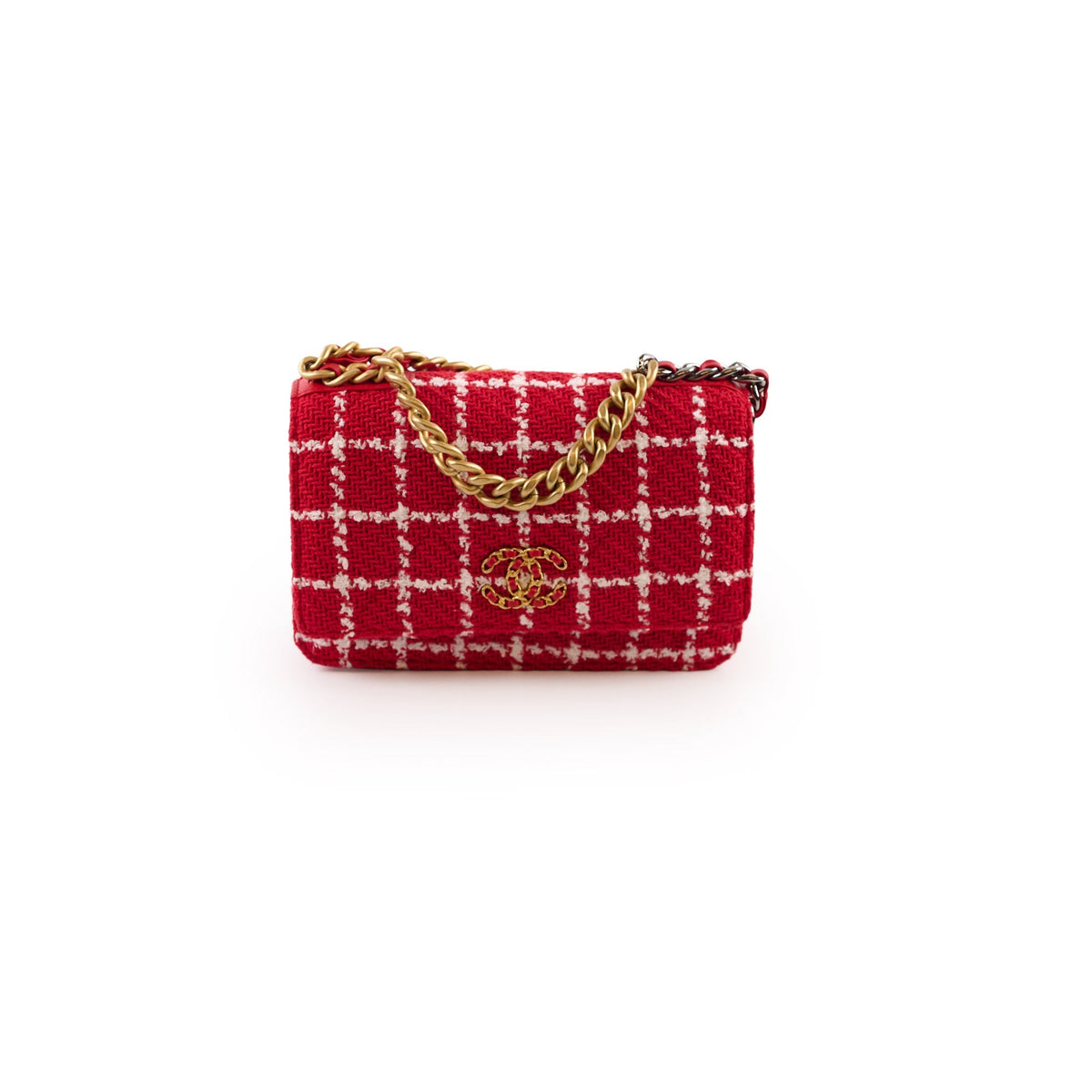 Chanel Mini Tweed 19 Flap Red/White - photo 1