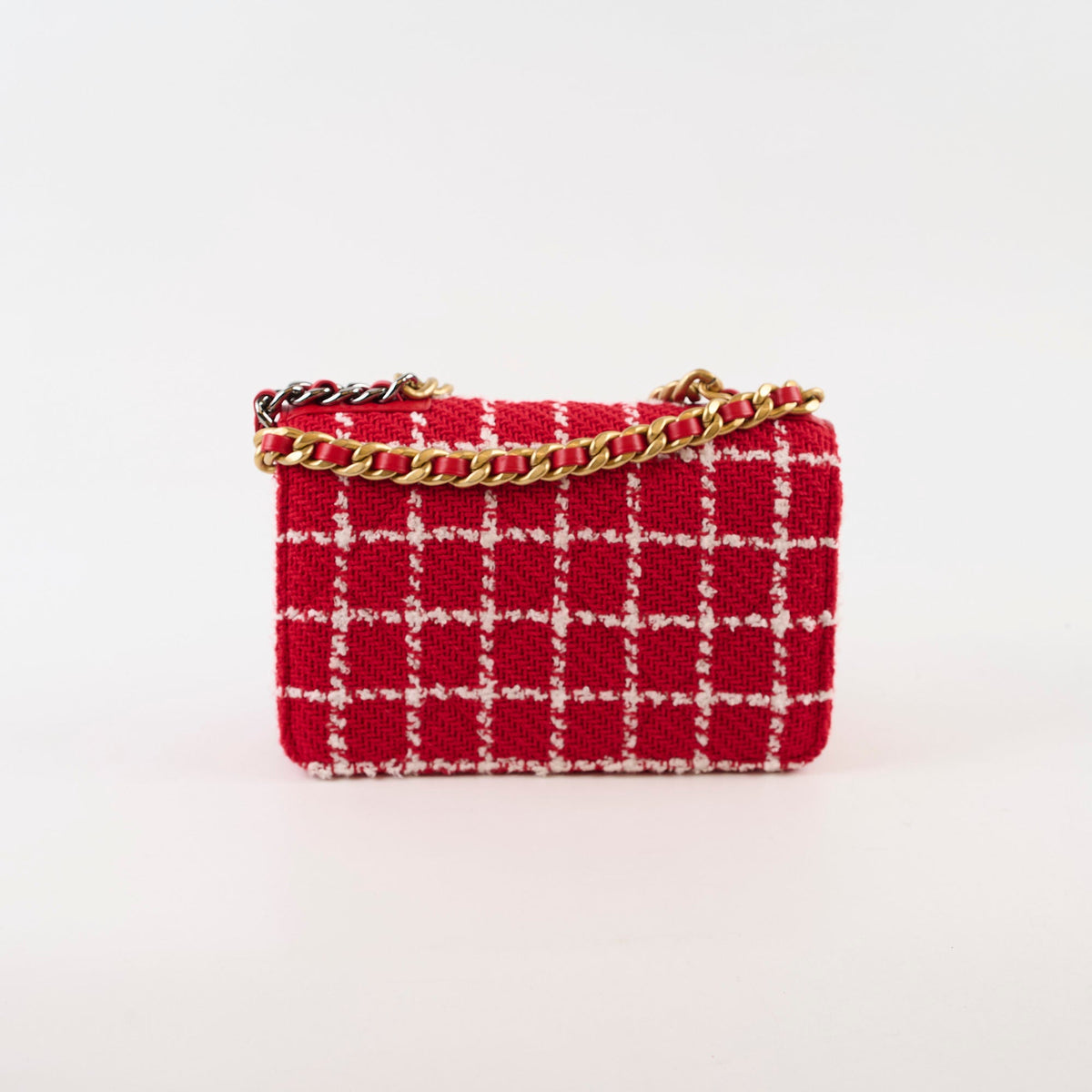 Chanel Mini Tweed 19 Flap Red/White - photo 2