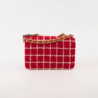 Chanel Mini Tweed 19 Flap Red/White - photo 2