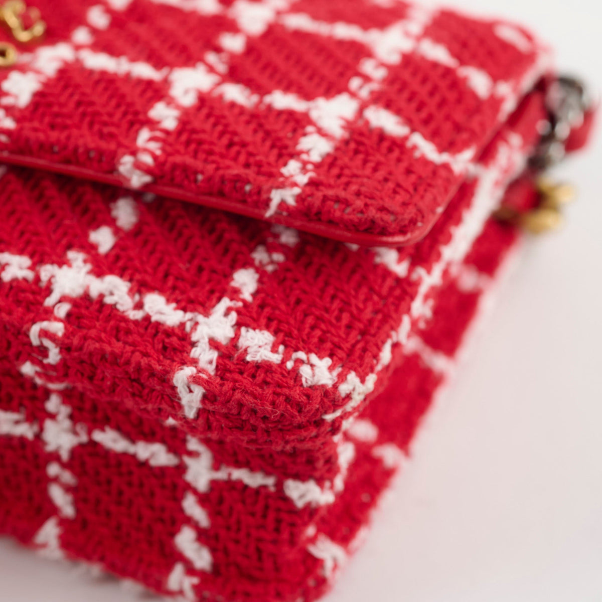 Chanel Mini Tweed 19 Flap Red/White - photo 13