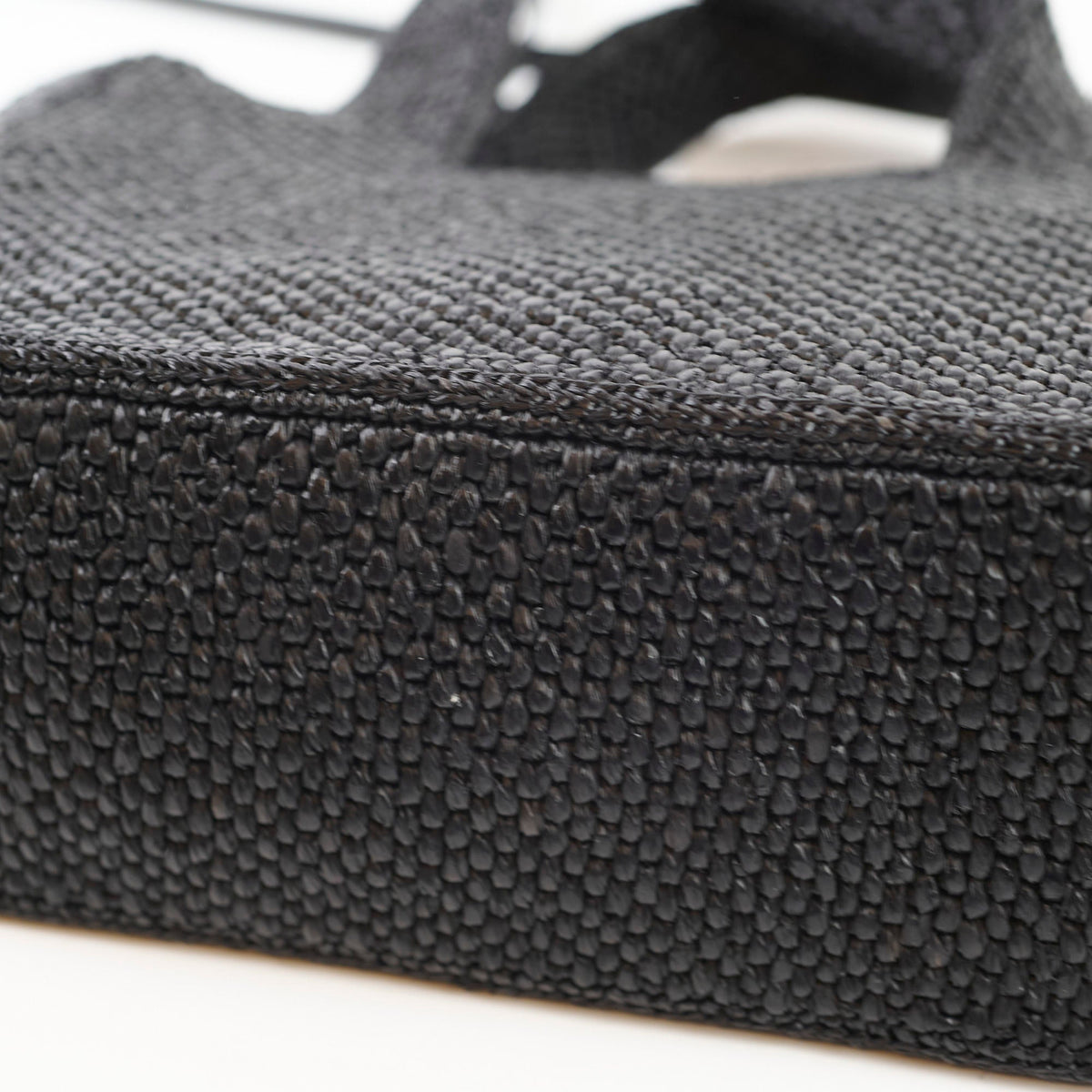 Loewe Small Font Raffia Tote Bag Black - photo 10