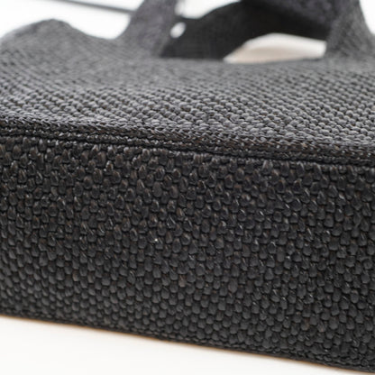 Loewe Small Font Raffia Tote Bag Black - photo 10