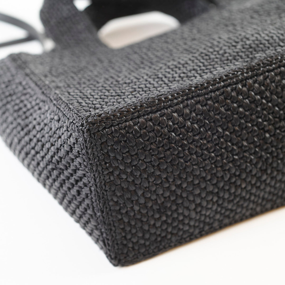 Loewe Small Font Raffia Tote Bag Black - photo 9