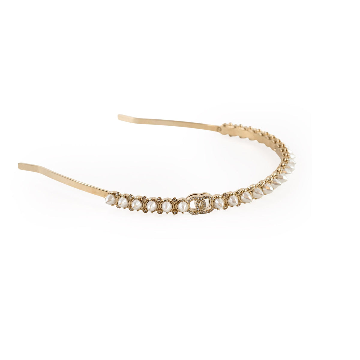 Chanel CC Pearl & Crystal Headband - photo 1