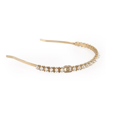 Chanel CC Pearl & Crystal Headband - photo 1