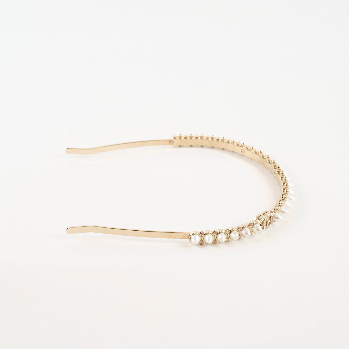 Chanel CC Pearl & Crystal Headband - photo 2