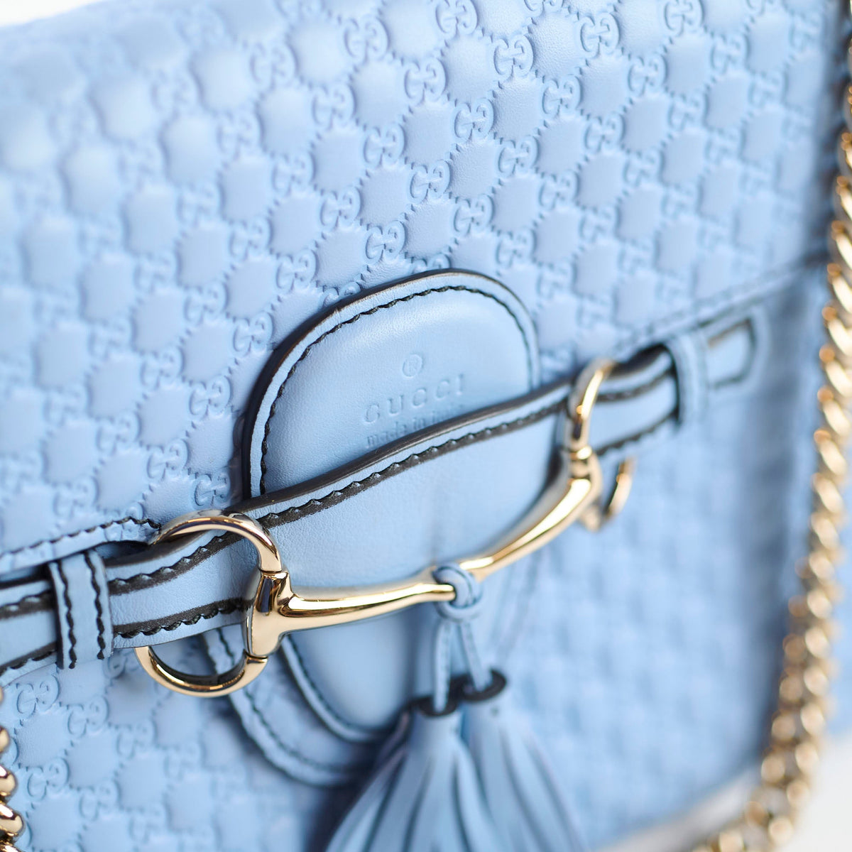 Gucci Emily Chain Shoulder Bag Light Blue - photo 11