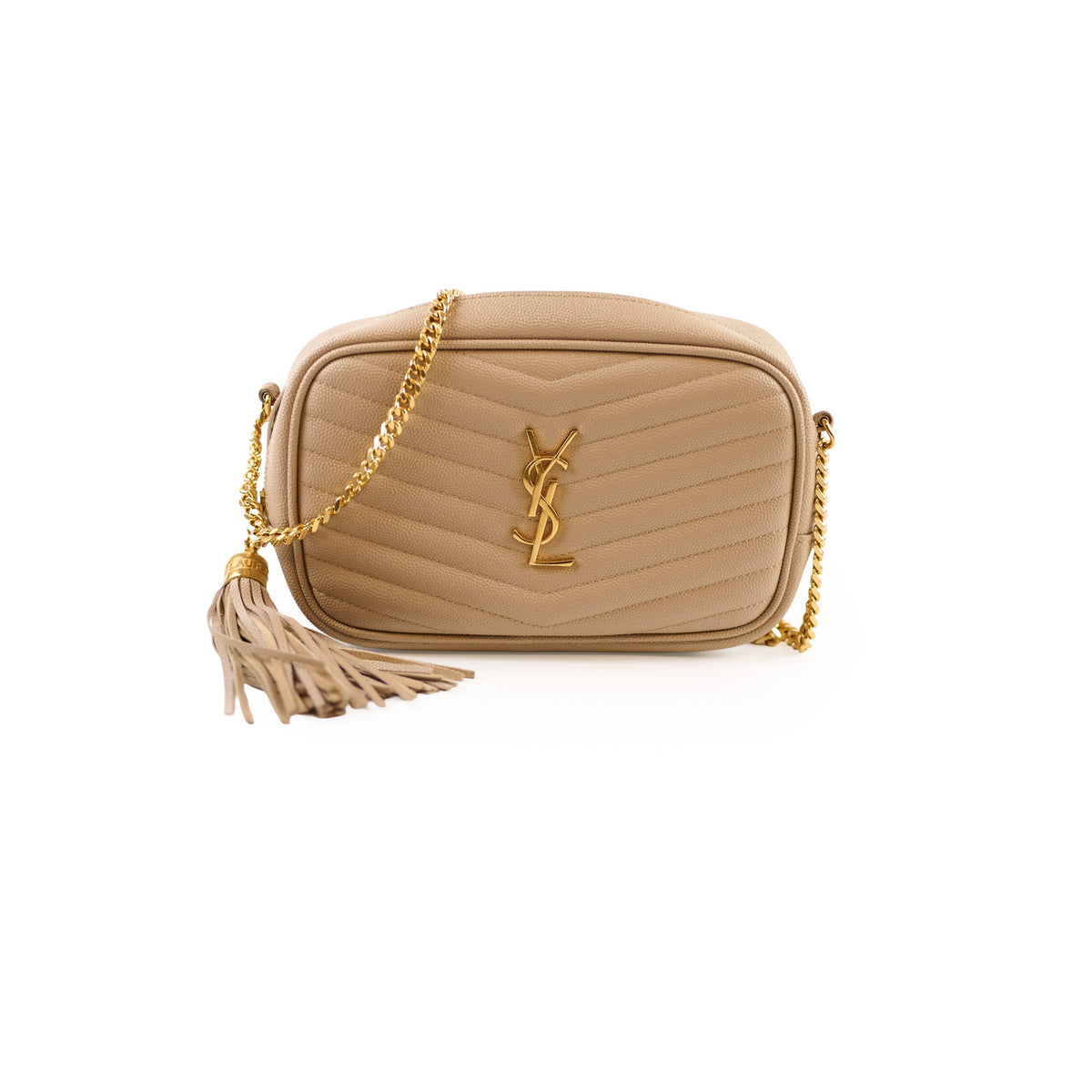 Saint Laurent Mini Lou Camera Bag Beige - photo 1