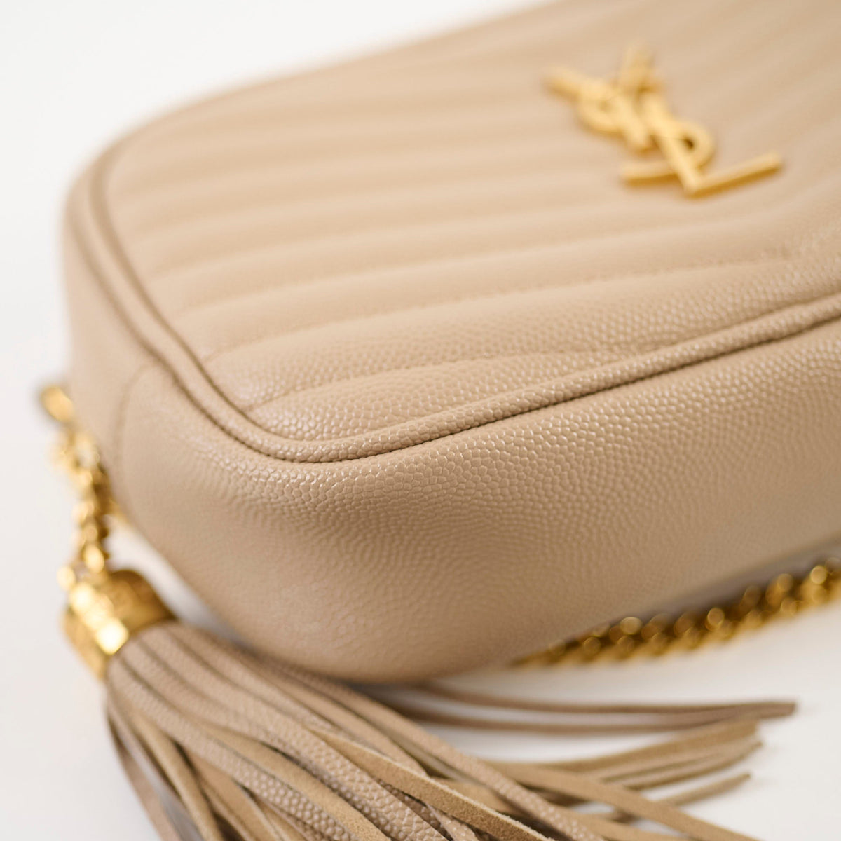 Saint Laurent Mini Lou Camera Bag Beige - photo 8