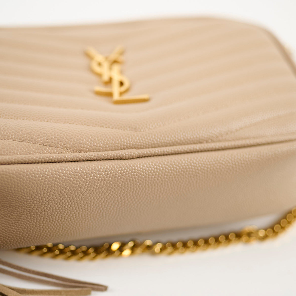 Saint Laurent Mini Lou Camera Bag Beige - photo 9