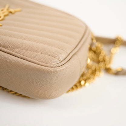 Saint Laurent Mini Lou Camera Bag Beige - photo 10