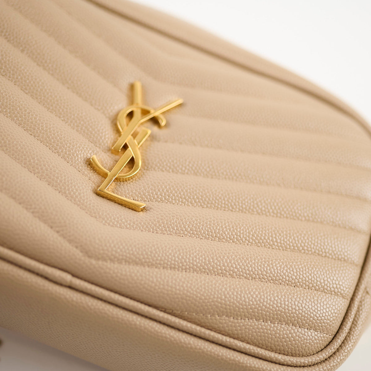 Saint Laurent Mini Lou Camera Bag Beige - photo 11