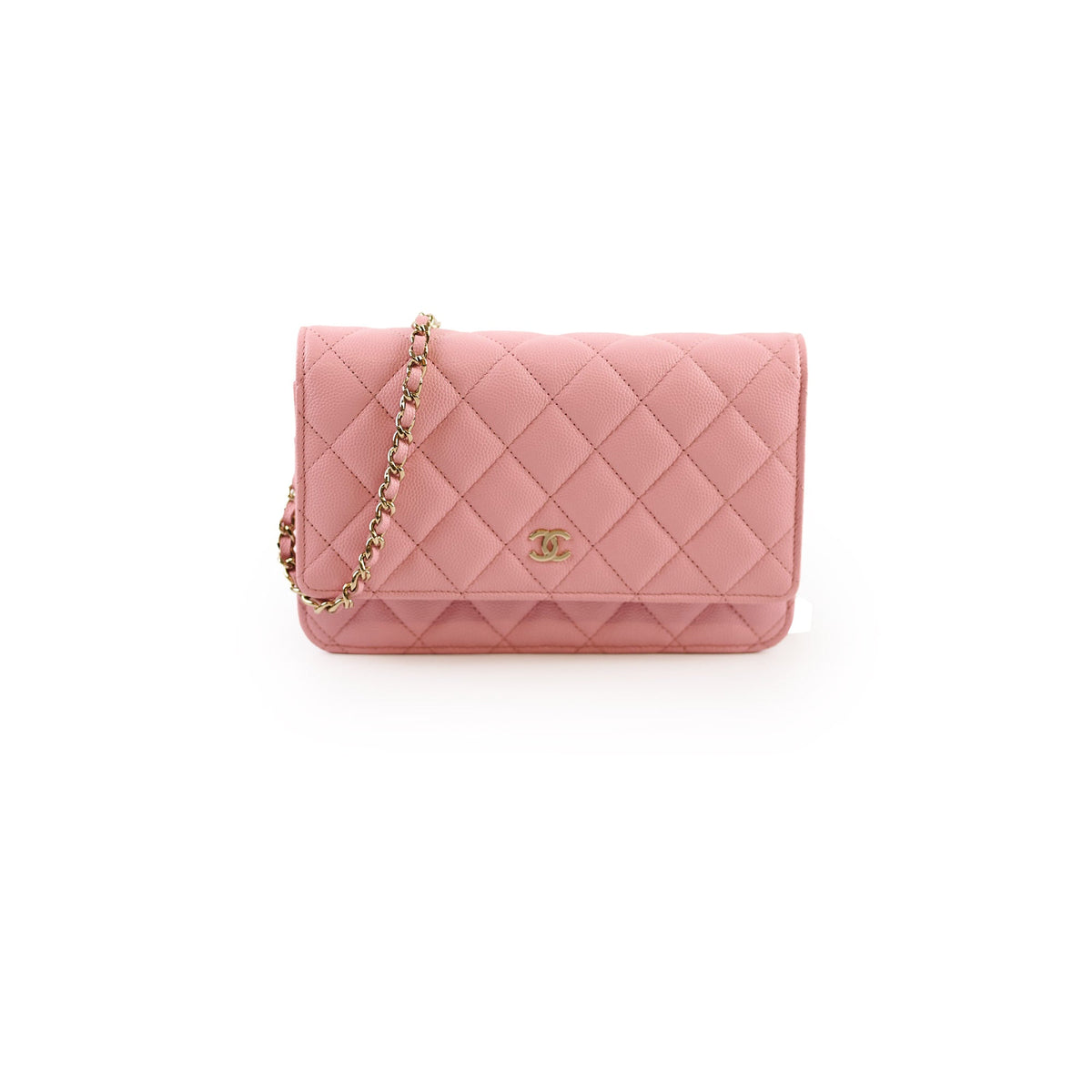 Chanel Caviar Wallet On Chain WOC Pink Microchip - photo 1