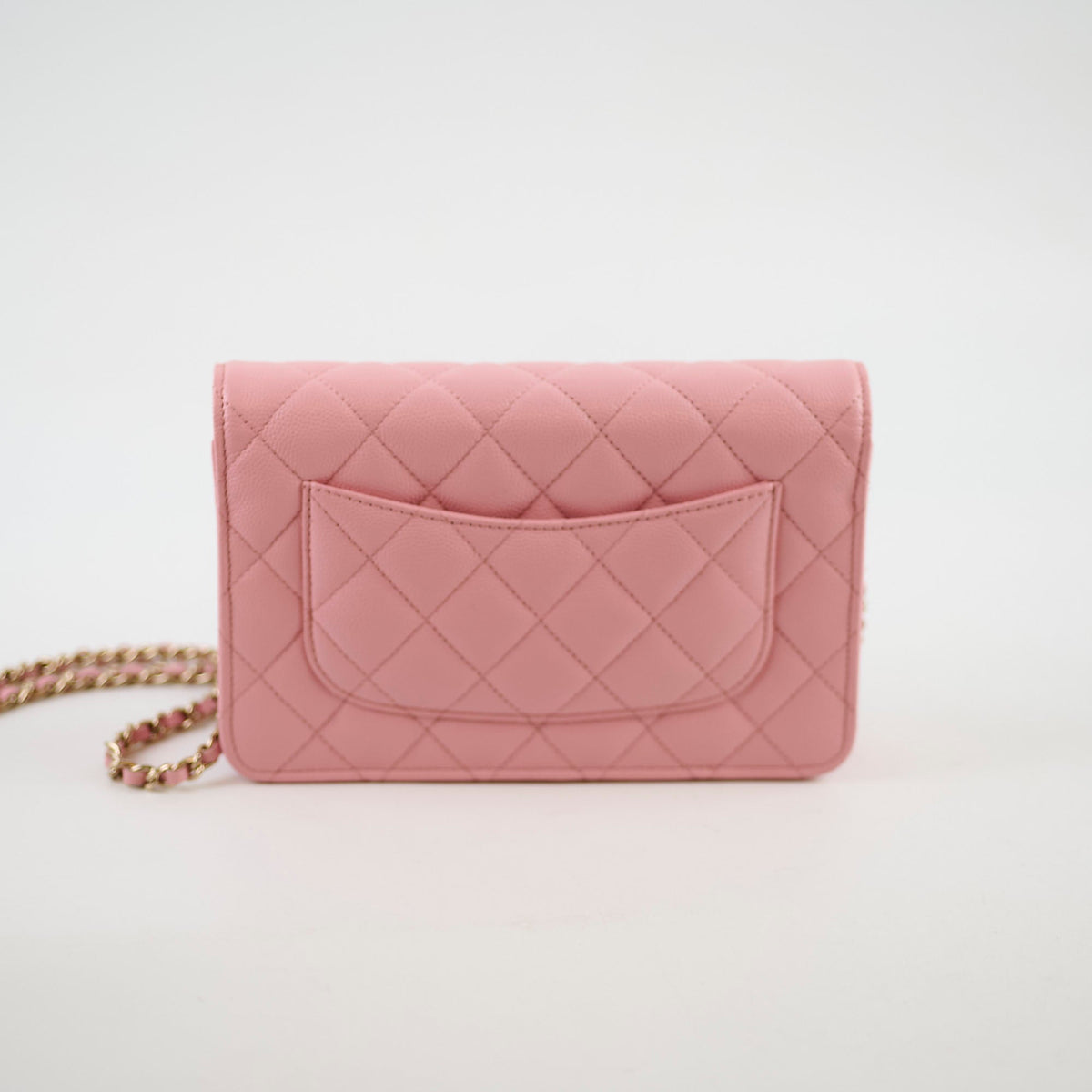 Chanel Caviar Wallet On Chain WOC Pink Microchip - photo 2
