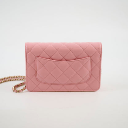 Chanel Caviar Wallet On Chain WOC Pink Microchip - photo 2