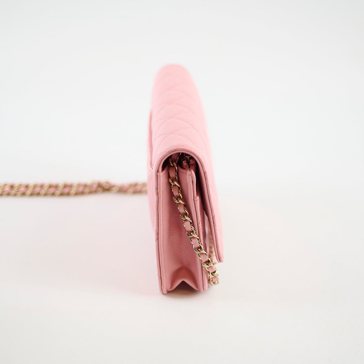 Chanel Caviar Wallet On Chain WOC Pink Microchip - photo 3