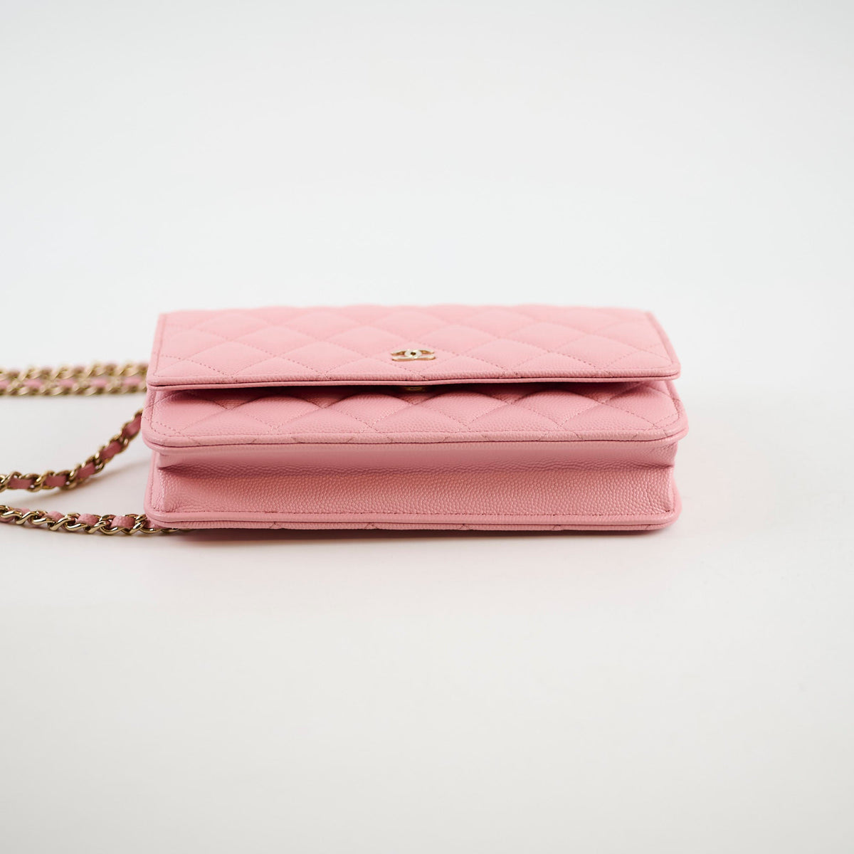 Chanel Caviar Wallet On Chain WOC Pink Microchip - photo 4