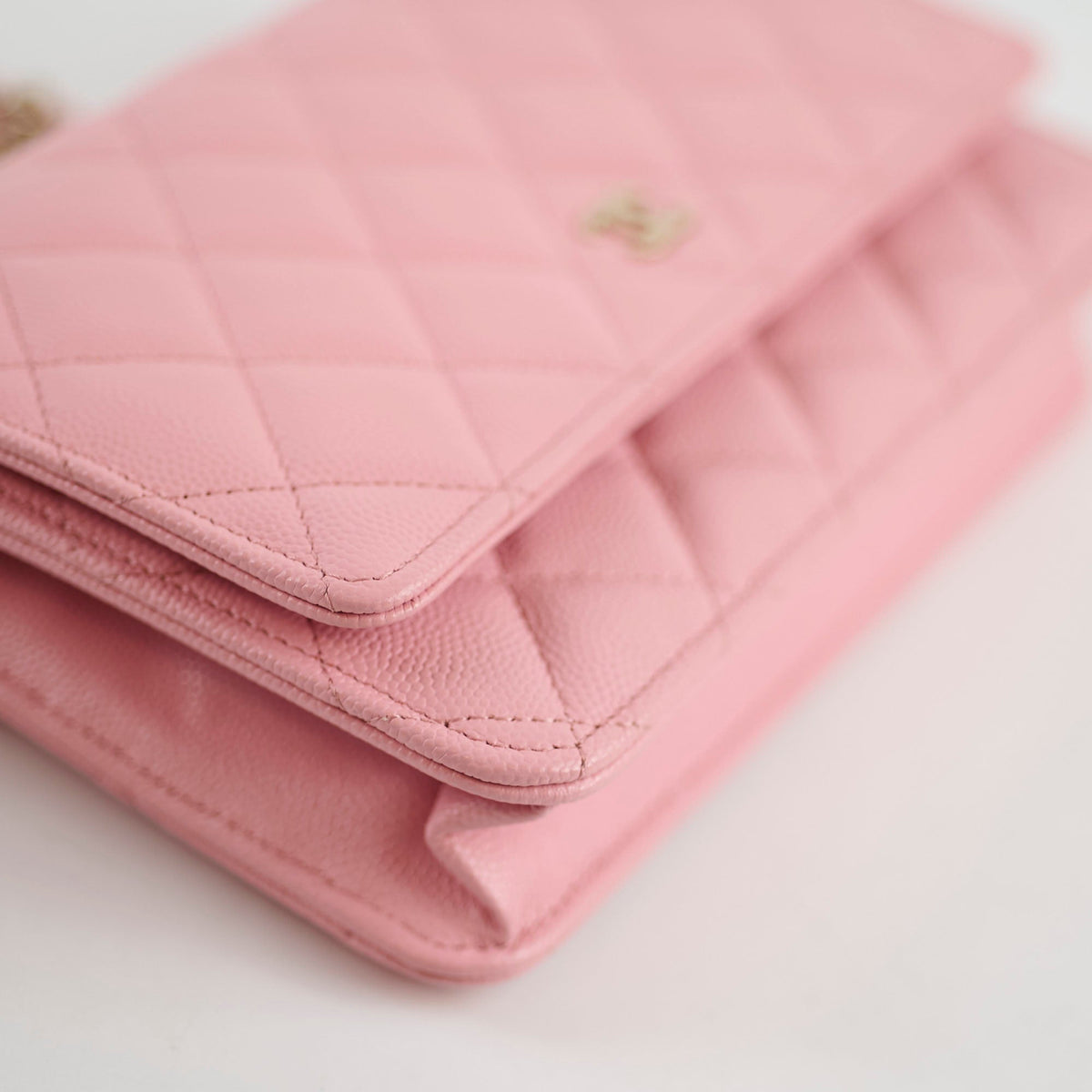 Chanel Caviar Wallet On Chain WOC Pink Microchip - photo 5