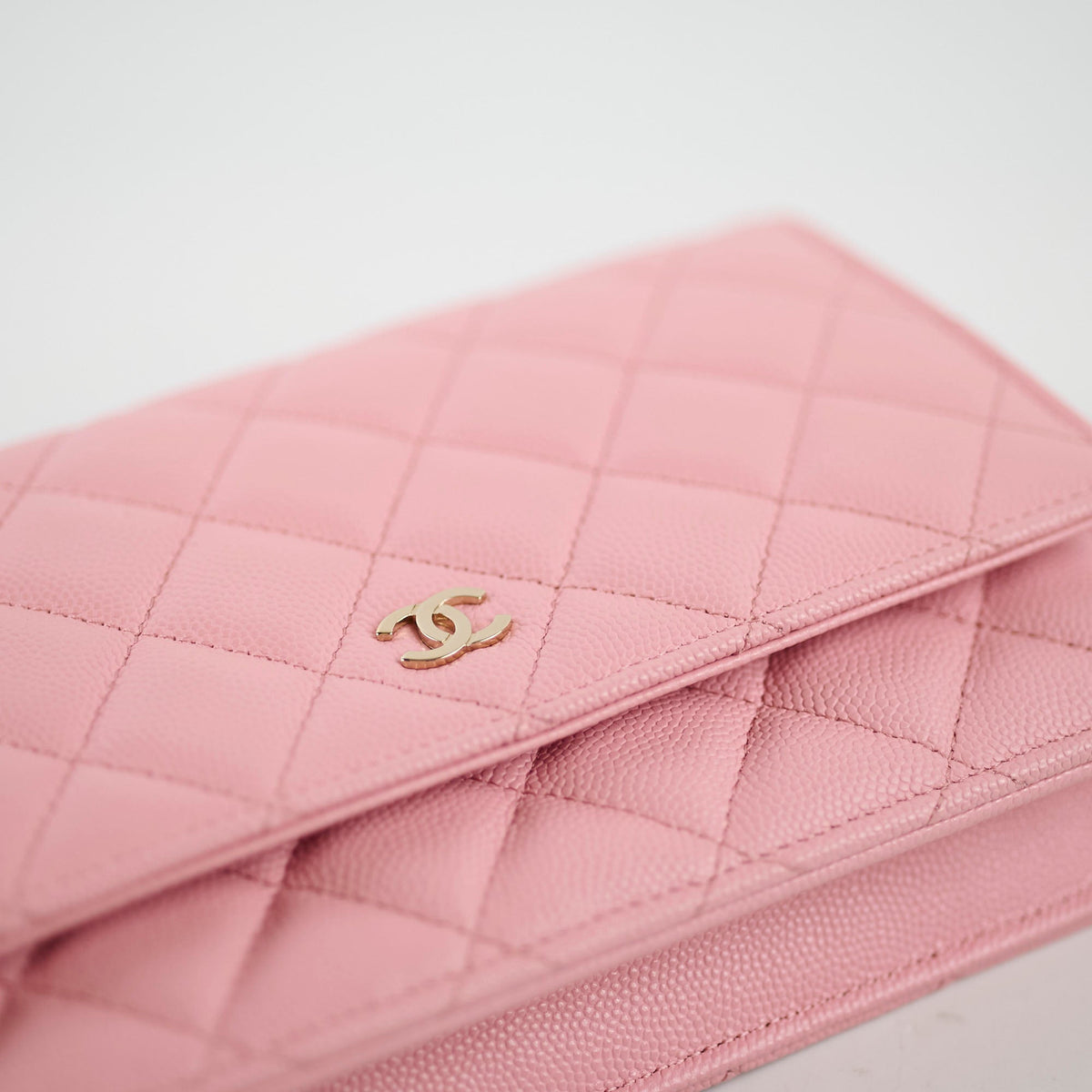 Chanel Caviar Wallet On Chain WOC Pink Microchip - photo 6