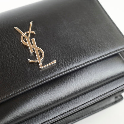 Saint Laurent Medium Sunset Leather Black - photo 13
