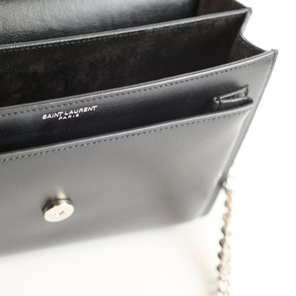 Saint Laurent Medium Sunset Leather Black - photo 10
