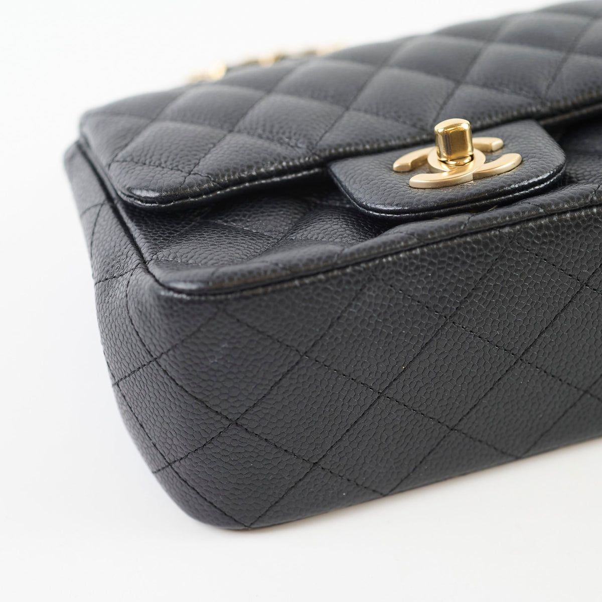 Chanel Mini Caviar Square Black - photo 7