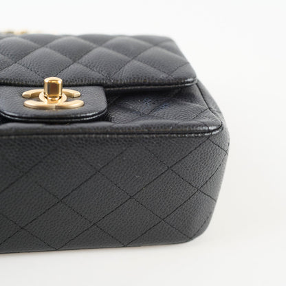 Chanel Mini Caviar Square Black - photo 8