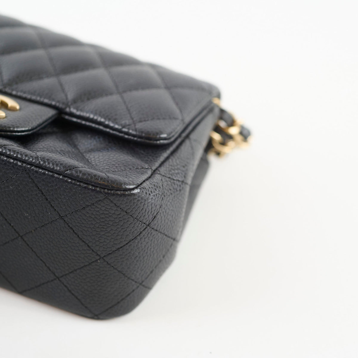 Chanel Mini Caviar Square Black - photo 9