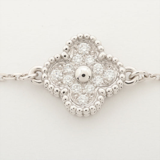 ITEM 14 - Van Cleef & Arpels VCA Sweet Alhambra White Gold Diamond Bracelet - photo 1