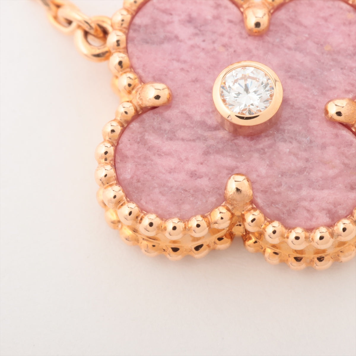 Van Cleef & Arpels Vintage Alhambra Rhodonite diamond Necklace 2021 Holiday - photo 3