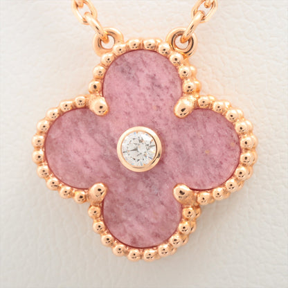 Van Cleef & Arpels Vintage Alhambra Rhodonite diamond Necklace 2021 Holiday - photo 1