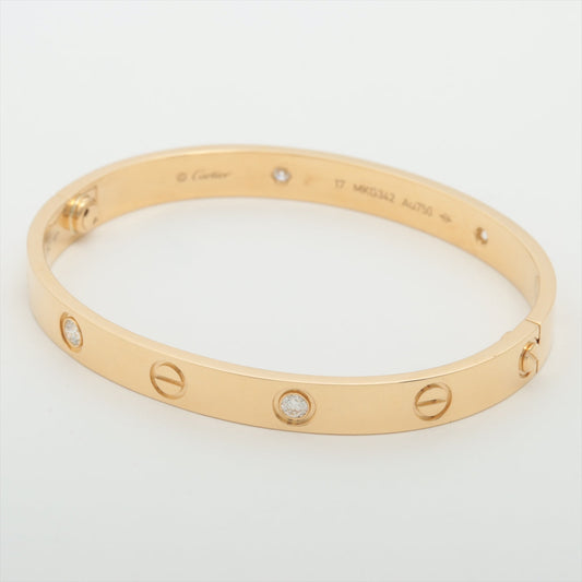 Cartier Love 4 Diamond Yellow Gold Size 17 Bracelet - photo 2