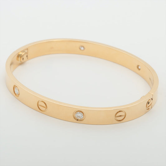 Cartier Love 4 Diamond Yellow Gold Size 17 Bracelet - photo 1