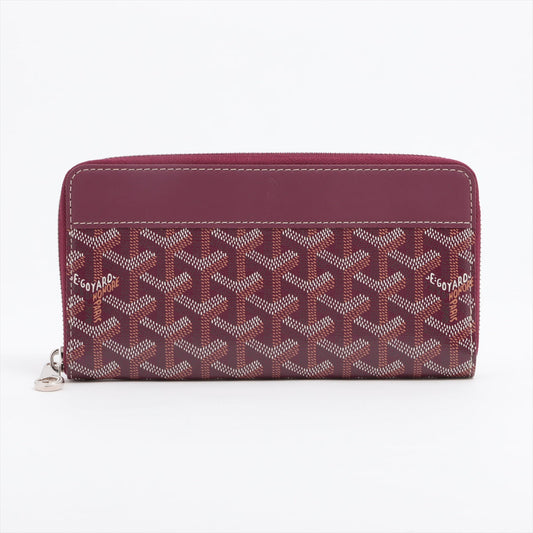 ITEM 1 - Goyard Matignon GM Canvas & Leather Round Zip Wallet Bordeaux - photo 2