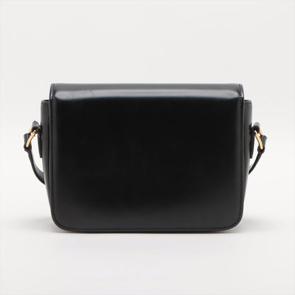 CELINE Teen Triomphe Leather Shoulder Bag Black - photo 2