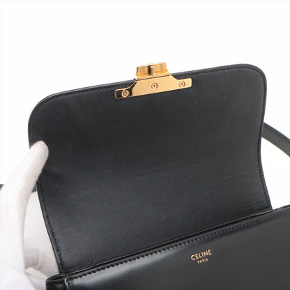 CELINE Teen Triomphe Leather Shoulder Bag Black - photo 5
