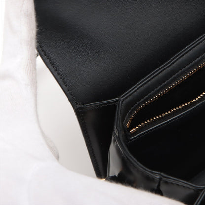 CELINE Teen Triomphe Leather Shoulder Bag Black - photo 4