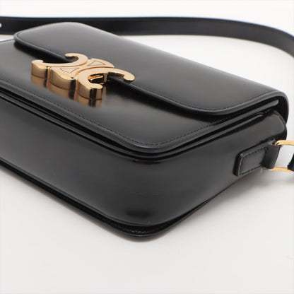 CELINE Teen Triomphe Leather Shoulder Bag Black - photo 13