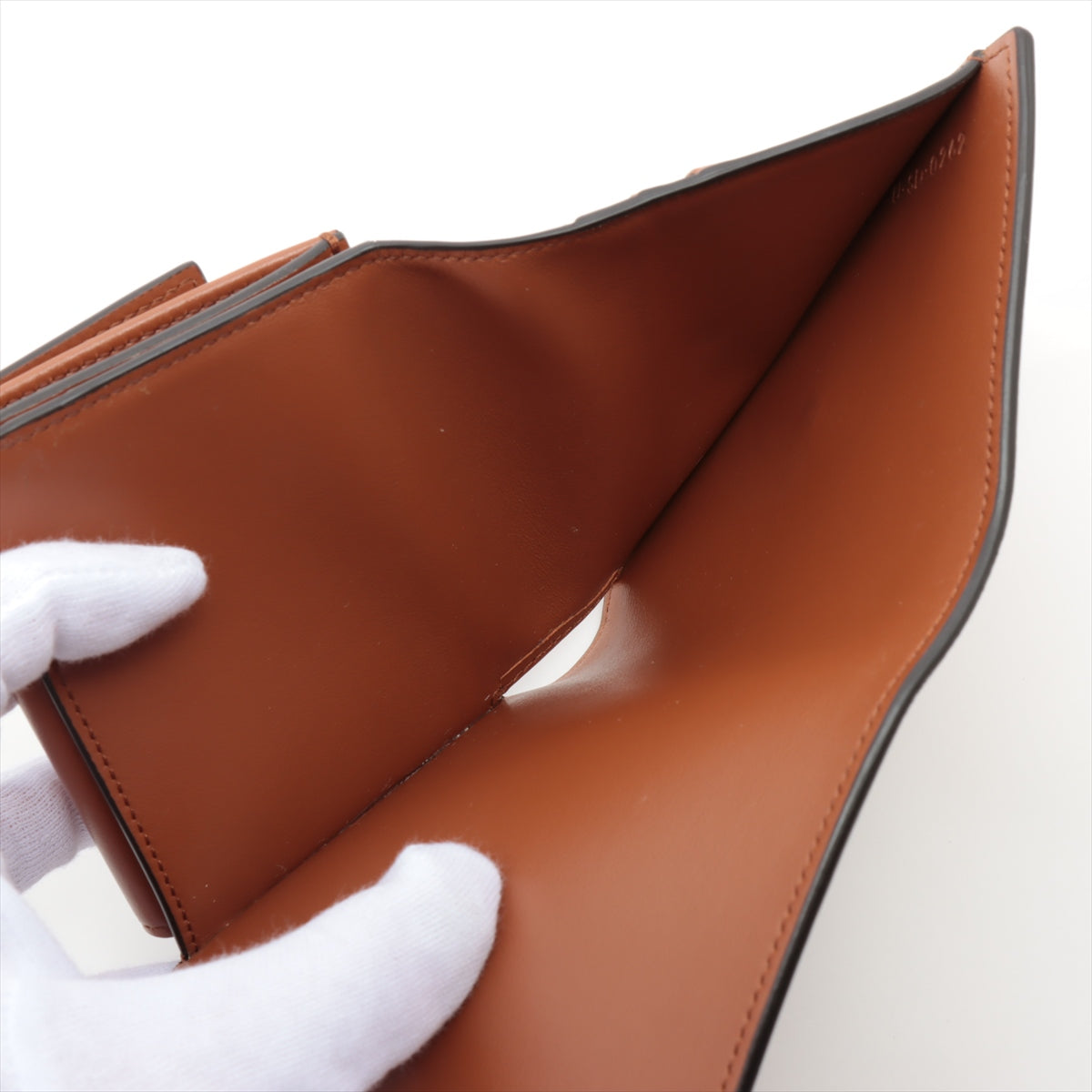 Celine Triomphe Leather Brown Compact Wallet - photo 9