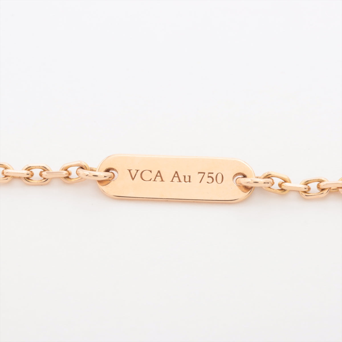 Van Cleef & Arpels Vintage 2012 Limited Edition Holiday Alhambra Mother of Pearl Diamond Rose Gold Necklace - photo 4