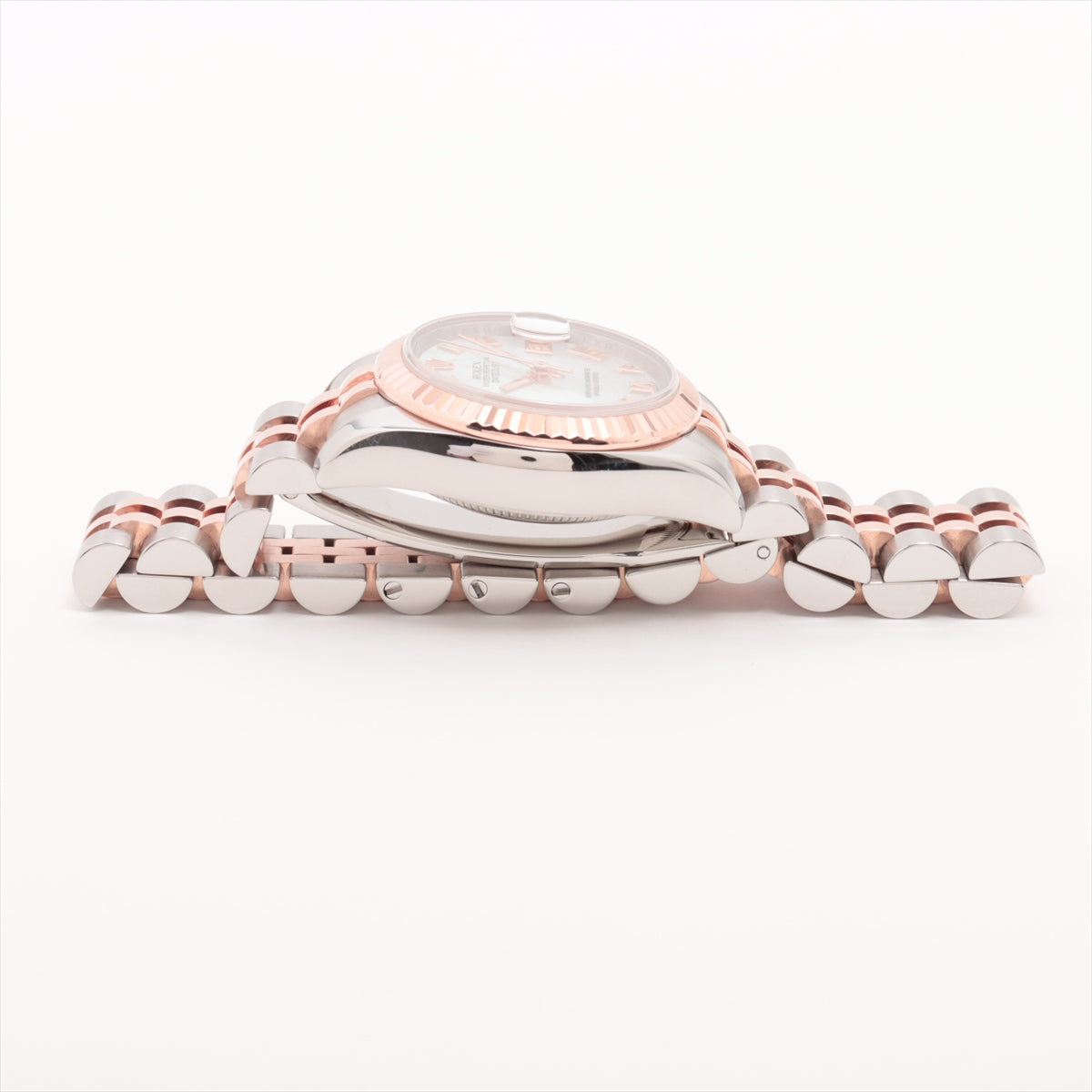 Rolex Datejust 26mm Stainless Steel/Everrose Mother of Pearl Watch Roman Numerals - photo 3