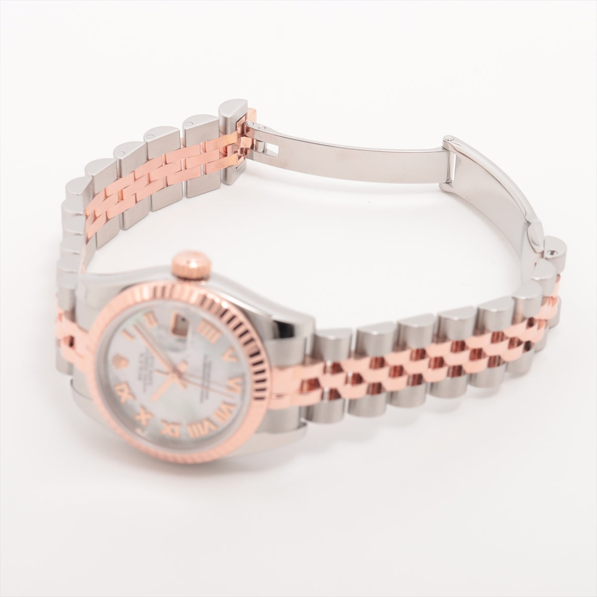 Rolex Datejust 26mm Stainless Steel/Everrose Mother of Pearl Watch Roman Numerals - photo 4